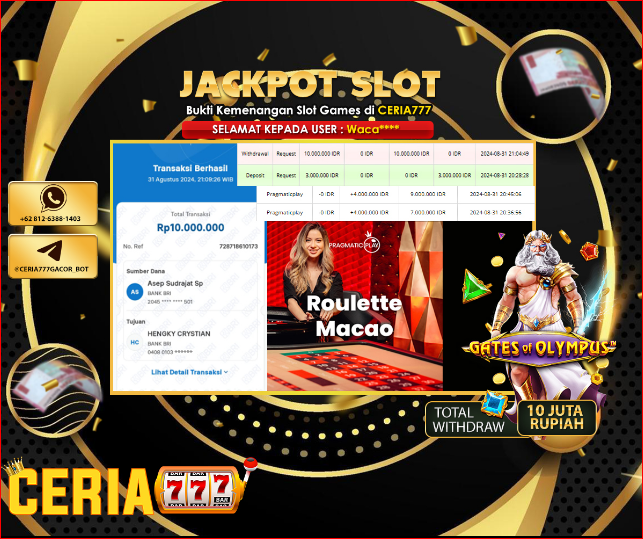 SELAMAT ATAS KEMENANGAN BESAR DI LIVE CASINO