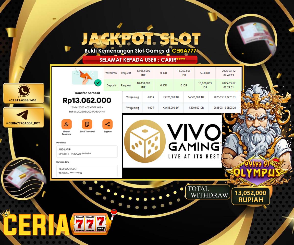 SELAMAT ATAS KEMENANGAN BESAR DI LIVE CASINO