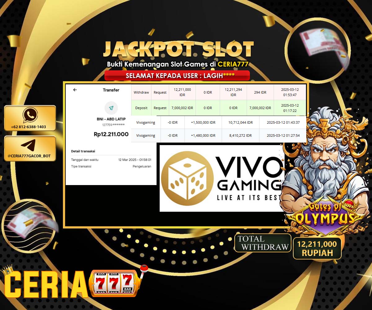 SELAMAT ATAS KEMENANGAN BESAR DI LIVE CASINO